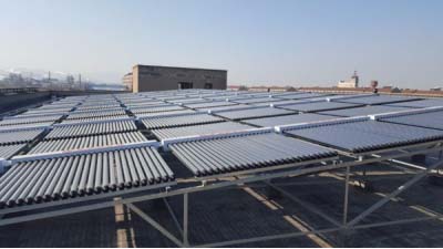 淄博飞狮巾被公司平板太阳能整体安装项目
